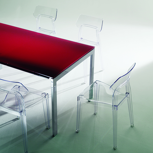 イタリア製 BONTEMPI CASA クリア チェア ARIA 透明 Bontempi Casa Aria Chair